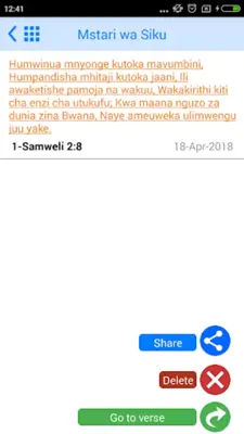 Swahili Bible Offline android App screenshot 9