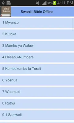 Swahili Bible Offline android App screenshot 6